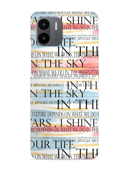 Seamless Slogans Pattern Snap Case for Xiaomi Redmi A2 Zapvi