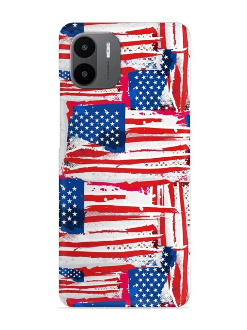 Usa Flag Seamless Snap Case for Xiaomi Redmi A2 Zapvi