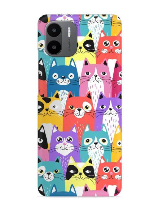 Funny Cartoon Cats Snap Case for Xiaomi Redmi A2 Zapvi