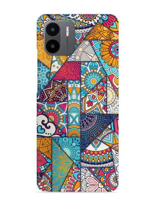 Patchwork Pattern Vintage Snap Case for Xiaomi Redmi A2 Zapvi