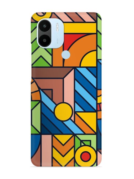 Colorful Geometric Snap Case for Xiaomi Redmi A2 Plus Zapvi