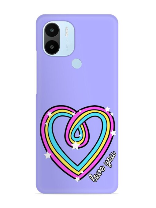 Colorful Rainbow Heart Snap Case for Xiaomi Redmi A2 Plus