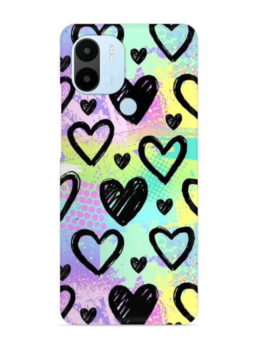 Bright Pattern Hearts Snap Case for Xiaomi Redmi A2 Plus Zapvi