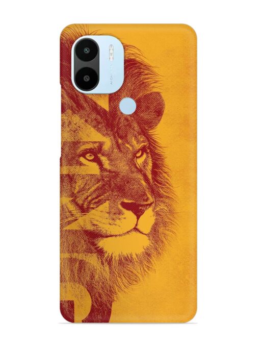 Gold Lion Crown Art Snap Case for Xiaomi Redmi A2 Plus Zapvi