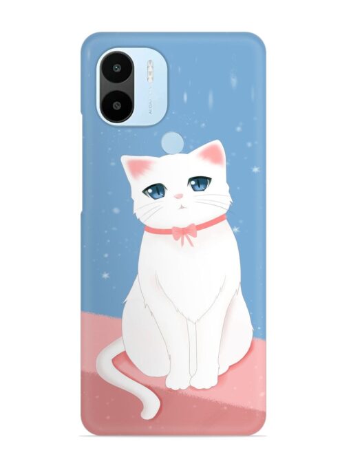 Cute White Cat Snap Case for Xiaomi Redmi A2 Plus Zapvi