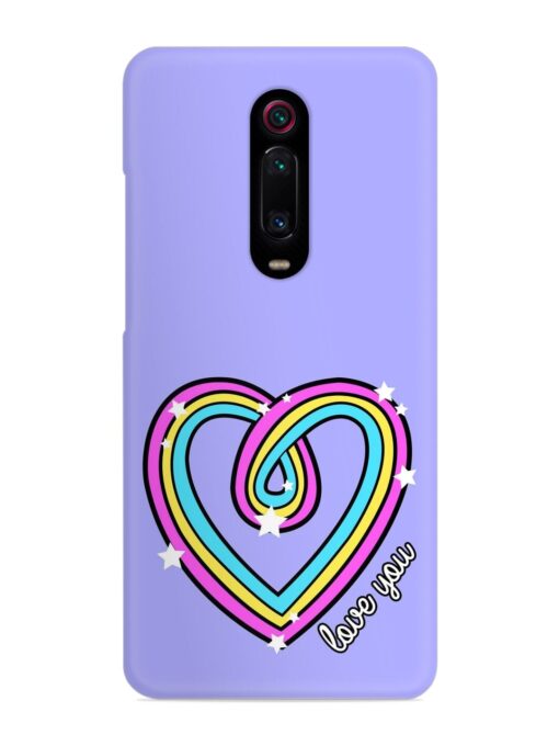 Colorful Rainbow Heart Snap Case for Xiaomi Redmi K20