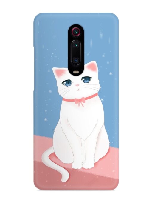 Cute White Cat Snap Case for Xiaomi Redmi K20