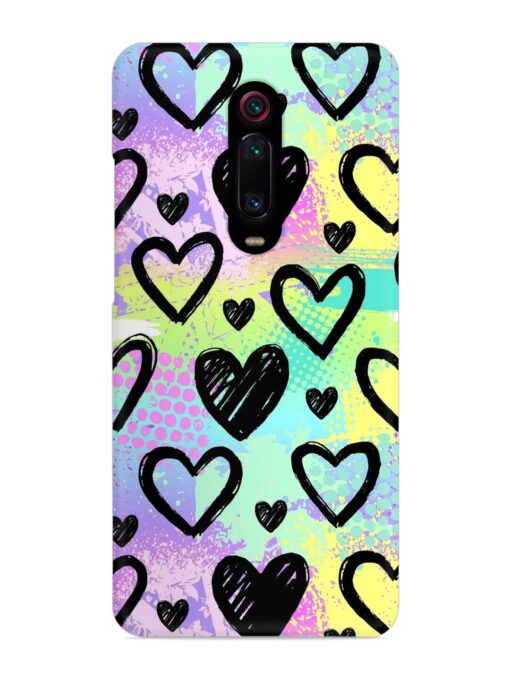 Bright Pattern Hearts Snap Case for Xiaomi Redmi K20 Pro