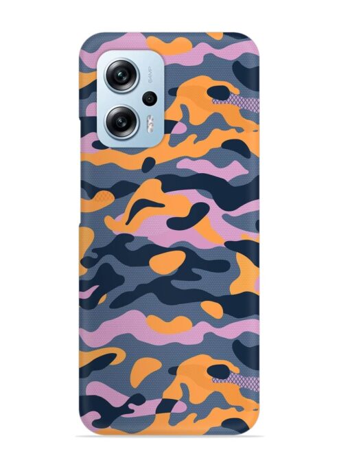 Camouflage Army Military English Orange Art Snap Case for Xiaomi Redmi K50I (5G) Zapvi