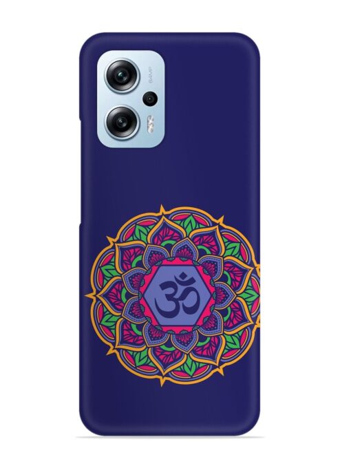 Om Mandala Art Blue Snap Case for Xiaomi Redmi K50I (5G) Zapvi