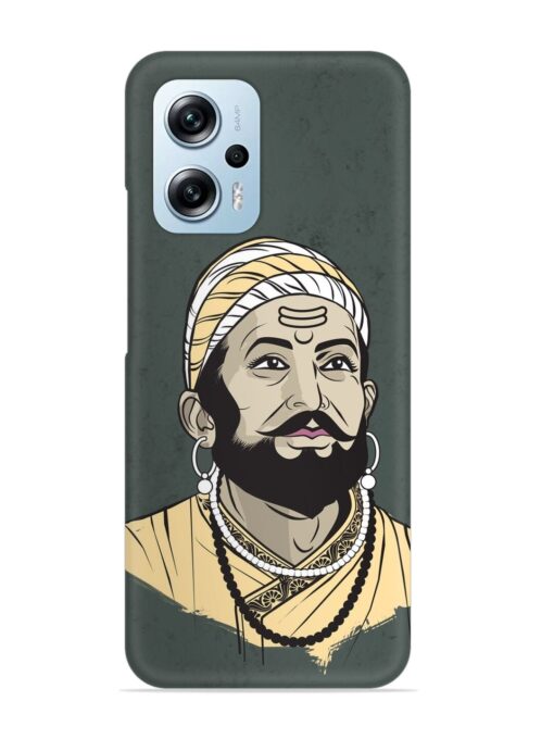 Shivaji Maharaj Vector Art Snap Case for Xiaomi Redmi K50I (5G) Zapvi