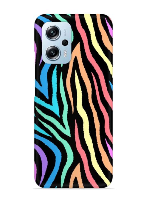 Colorful Abstract Zebra Snap Case for Xiaomi Redmi K50I (5G) Zapvi