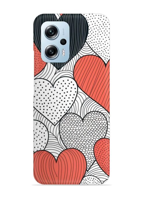 Girly Heart Seamless Snap Case for Xiaomi Redmi K50I (5G) Zapvi