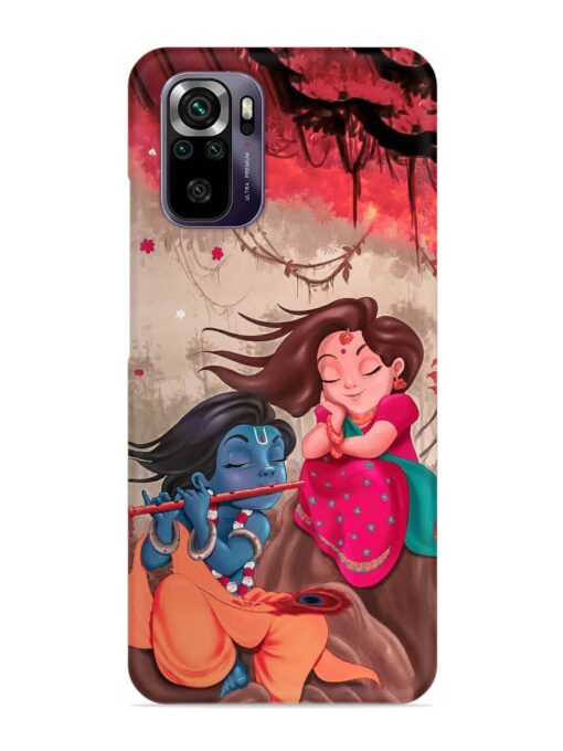 Radhe Krishna Water Art Snap Case for Xiaomi Redmi Note 10 Zapvi