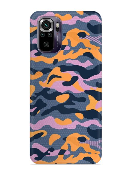 Camouflage Army Military English Orange Art Snap Case for Xiaomi Redmi Note 10 Zapvi