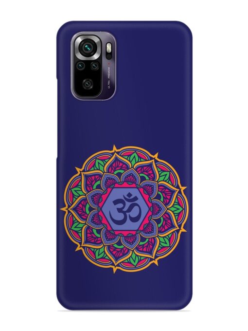 Om Mandala Art Blue Snap Case for Xiaomi Redmi Note 10