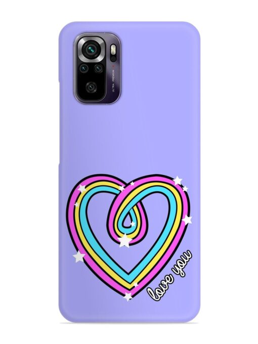 Colorful Rainbow Heart Snap Case for Xiaomi Redmi Note 10