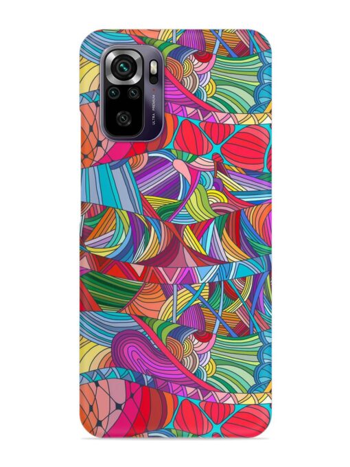 Seamless Patterns Hand Drawn Snap Case for Xiaomi Redmi Note 10 Zapvi