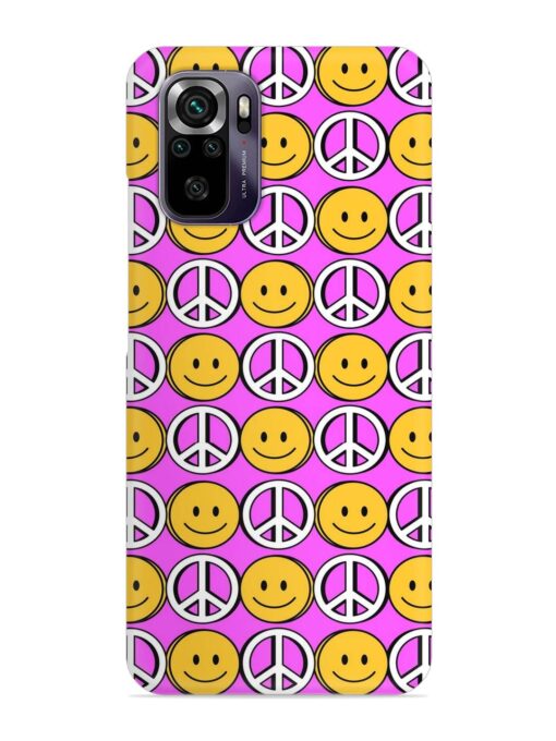 Smiley Face Peace Snap Case for Xiaomi Redmi Note 10