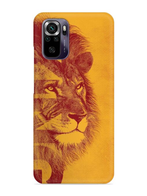 Gold Lion Crown Art Snap Case for Xiaomi Redmi Note 10 Zapvi