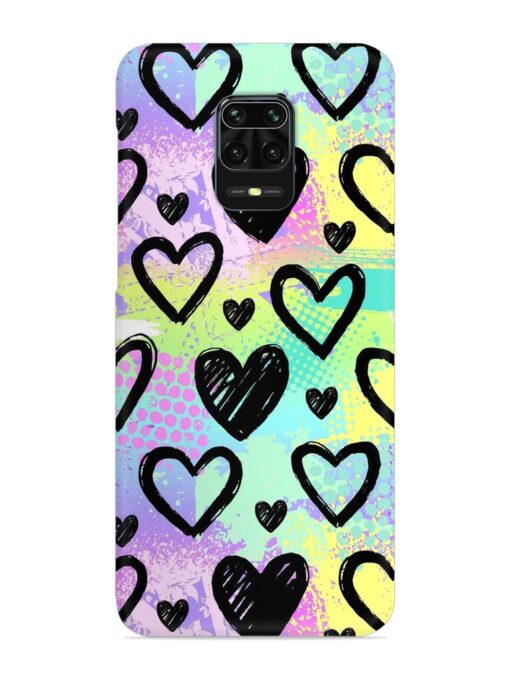 Bright Pattern Hearts Snap Case for Xiaomi Redmi Note 10 Lite Zapvi