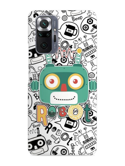 Robot Modern Seamless Pattern Snap Case for Xiaomi Redmi Note 10 Pro Zapvi