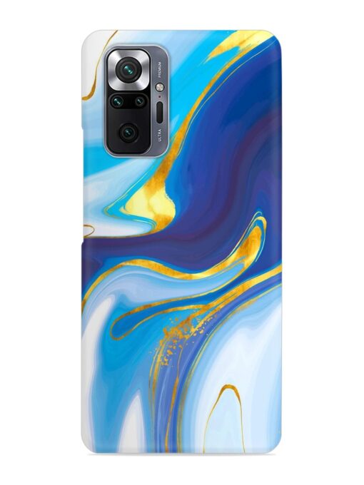 Watercolor Background With Golden Foil Snap Case for Xiaomi Redmi Note 10 Pro Zapvi