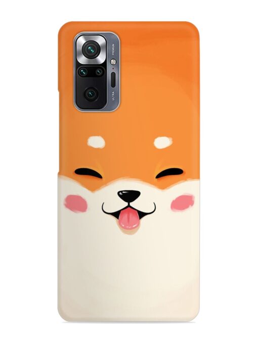 Cute Dog Face Vector Snap Case for Xiaomi Redmi Note 10 Pro Zapvi