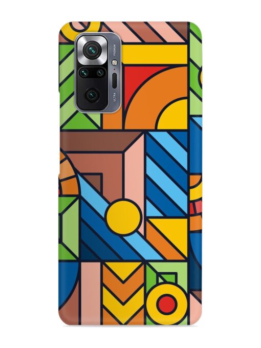 Colorful Geometric Snap Case for Xiaomi Redmi Note 10 Pro Zapvi