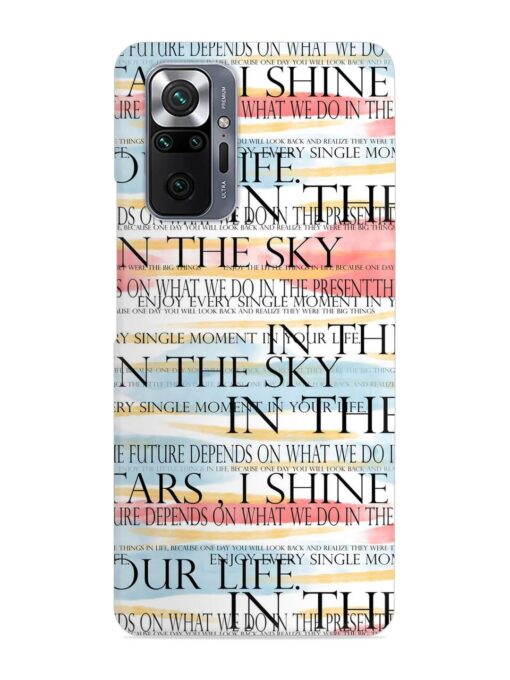 Seamless Slogans Pattern Snap Case for Xiaomi Redmi Note 10 Pro Zapvi