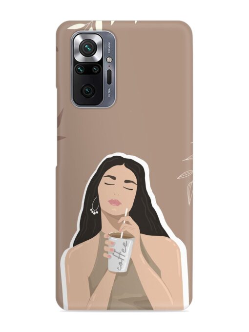 Girl With Coffee Snap Case for Xiaomi Redmi Note 10 Pro Zapvi