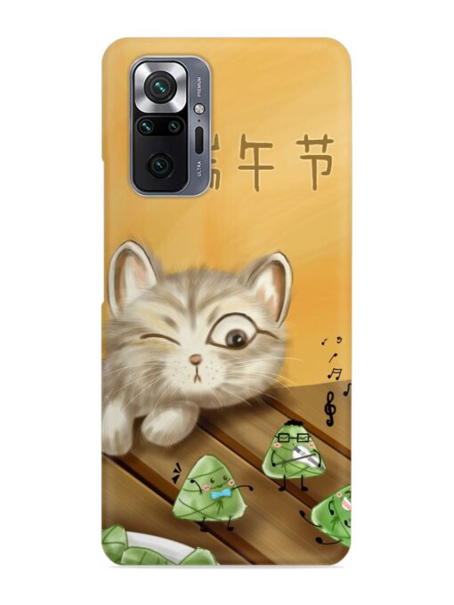 Cat Scorpion Dancing Snap Case for Xiaomi Redmi Note 10 Pro Zapvi