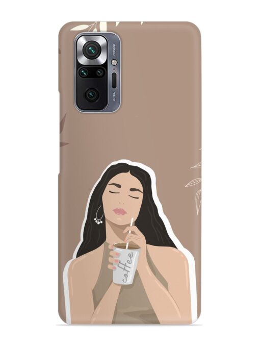 Girl With Coffee Snap Case for Xiaomi Redmi Note 10 Pro Max Zapvi