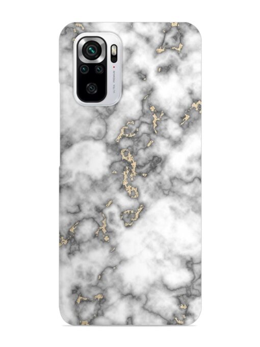 Gray And Gold Marble Snap Case for Xiaomi Redmi Note 10S Zapvi