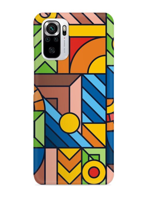 Colorful Geometric Snap Case for Xiaomi Redmi Note 10S Zapvi