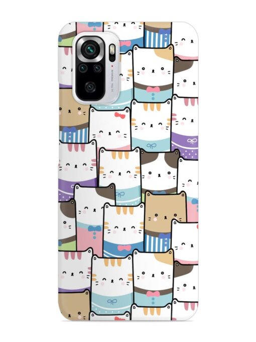 Cute Adorable Cat Snap Case for Xiaomi Redmi Note 10S Zapvi