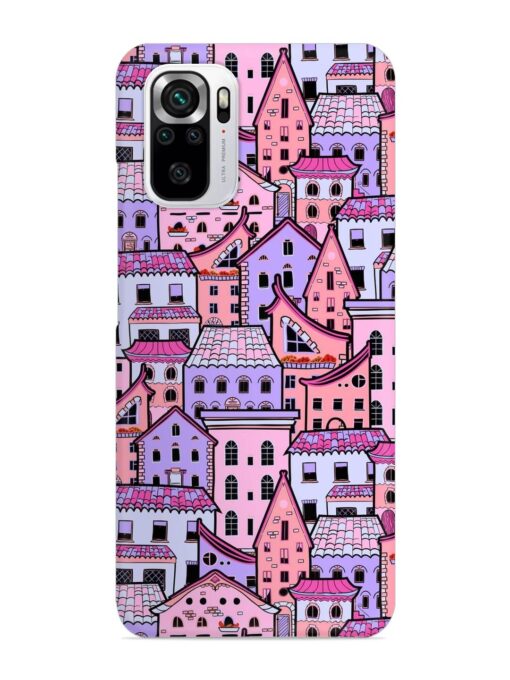 Seamless Pattern Houses Snap Case for Xiaomi Redmi Note 10S