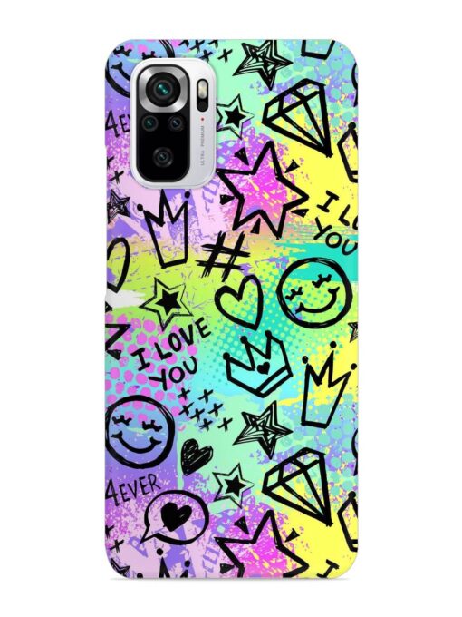 Bright Seamless Pattern Snap Case for Xiaomi Redmi Note 10S Zapvi