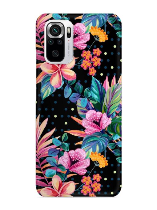 Seamless Floral Pattern Snap Case for Xiaomi Redmi Note 10S