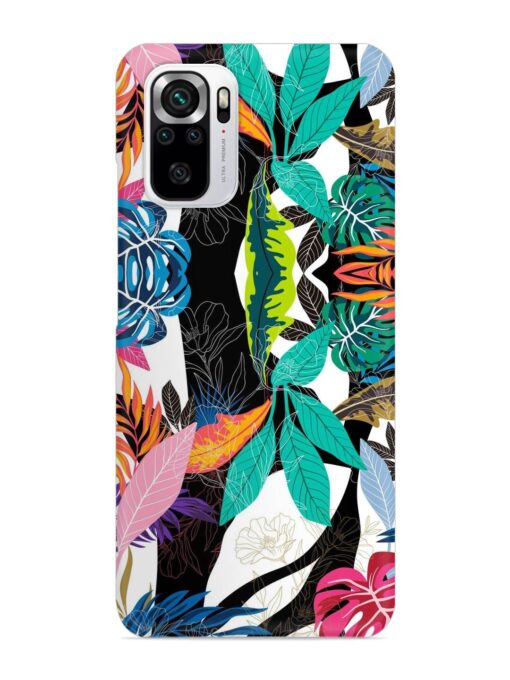 Floral Pattern Bright Snap Case for Xiaomi Redmi Note 10S