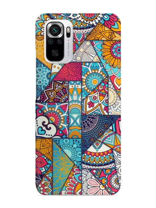 Patchwork Pattern Vintage Snap Case for Xiaomi Redmi Note 10S Zapvi