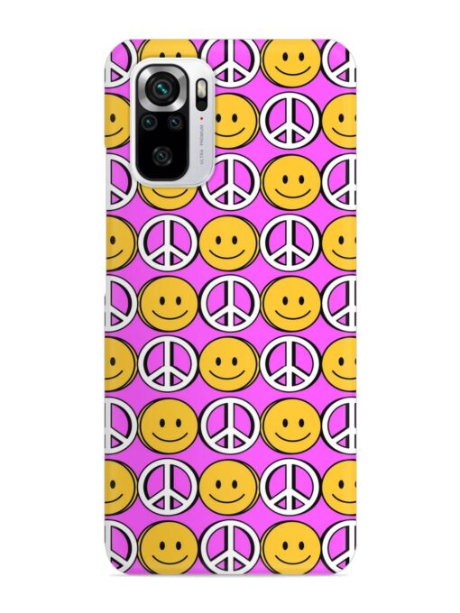 Smiley Face Peace Snap Case for Xiaomi Redmi Note 10S