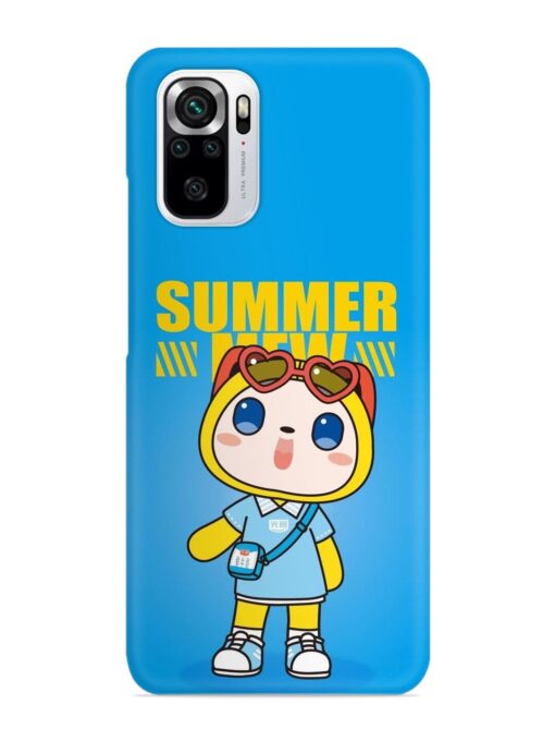 Summer Mew Cartoon Snap Case for Xiaomi Redmi Note 10S Zapvi