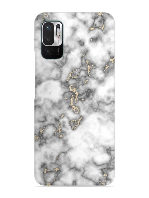 Gray And Gold Marble Snap Case for Xiaomi Redmi Note 10T (5G) Zapvi