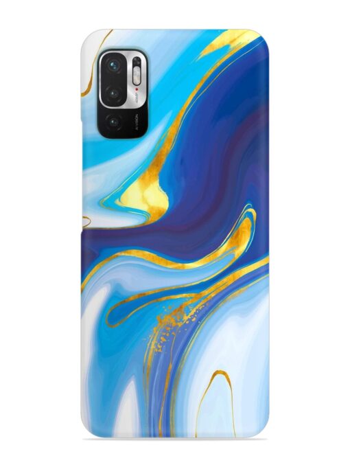 Watercolor Background With Golden Foil Snap Case for Xiaomi Redmi Note 10T (5G) Zapvi