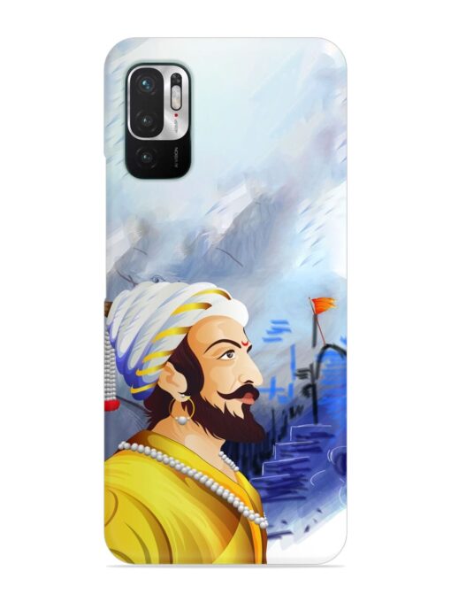 Shivaji Maharaj Color Paint Art Snap Case for Xiaomi Redmi Note 10T (5G)