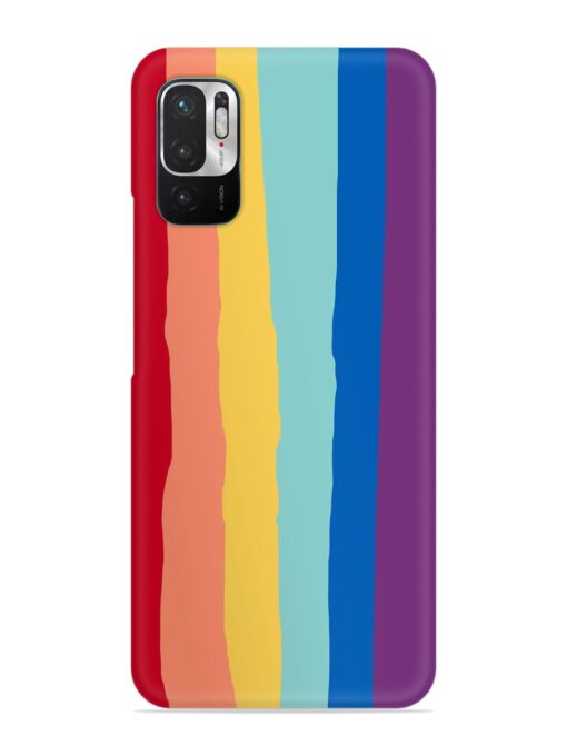 Rainbow Genuine Liquid Snap Case for Xiaomi Redmi Note 10T (5G) Zapvi