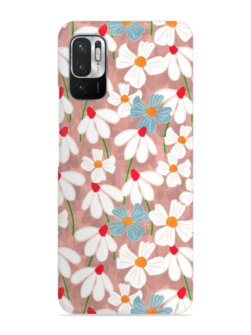 Abstract Petal Flowers Snap Case for Xiaomi Redmi Note 10T (5G) Zapvi