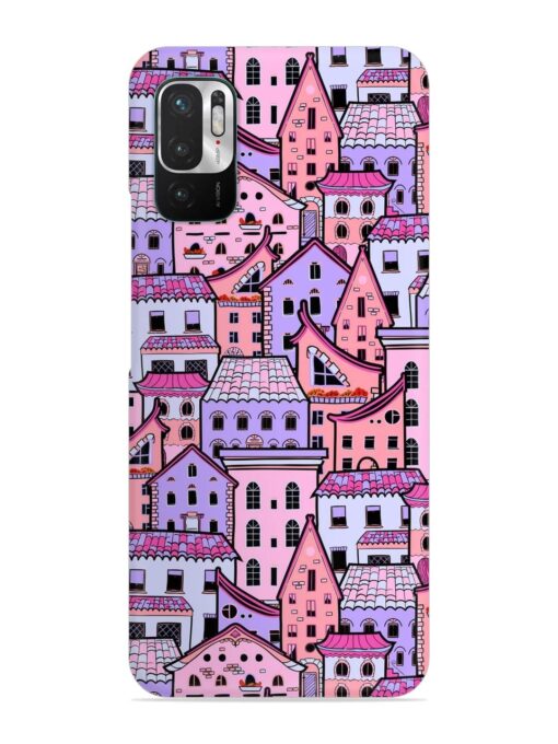 Seamless Pattern Houses Snap Case for Xiaomi Redmi Note 10T (5G) Zapvi