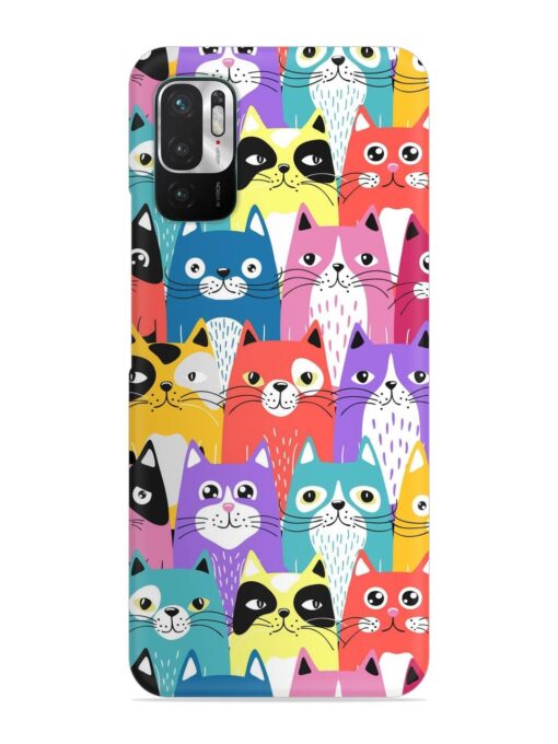 Funny Cartoon Cats Snap Case for Xiaomi Redmi Note 10T (5G)